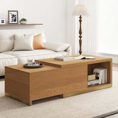 Modern Extendable Coffee Table With Gold Base Main Product Image