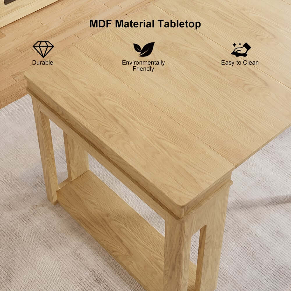 Modern Extendable Dining Table With Walnut Metal Base