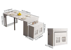 Modern Extendable Dining Table With Walnut Metal Base Dimensions