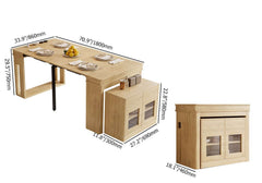 Modern Extendable Dining Table With Walnut Metal Base Dimensions