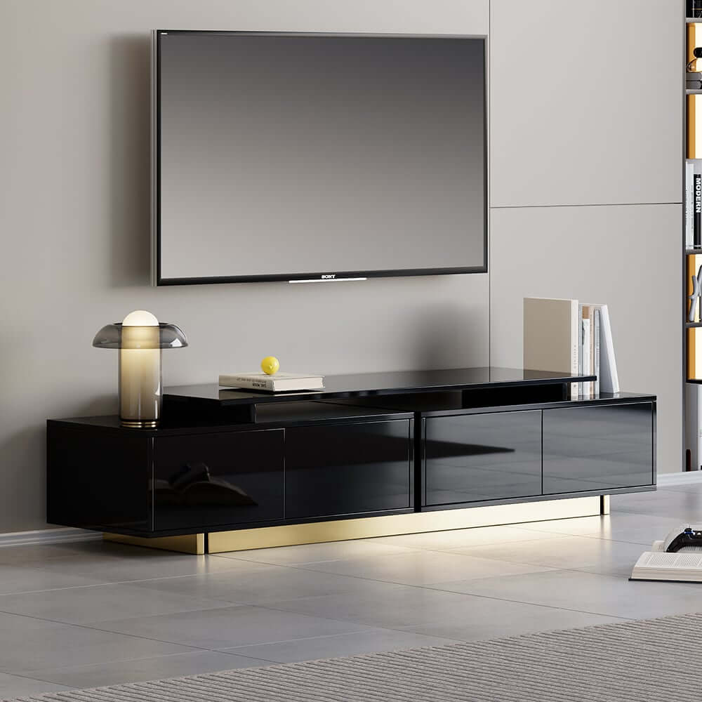 Modern Extendable Stainless Steel TV Stand