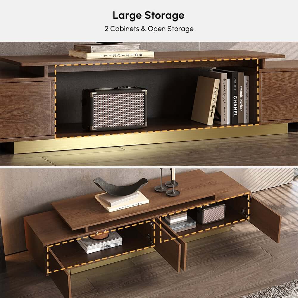 Modern Extendable Stainless Steel TV Stand