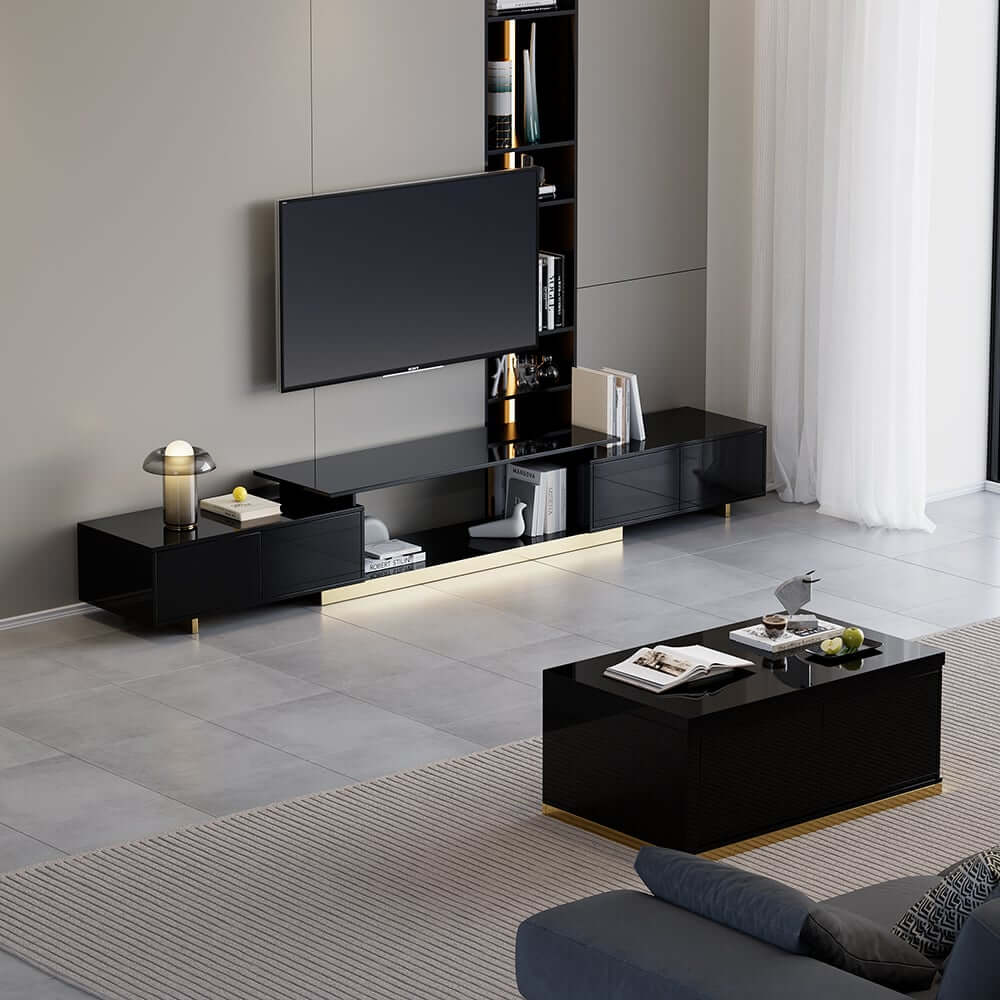 Modern Extendable Stainless Steel TV Stand