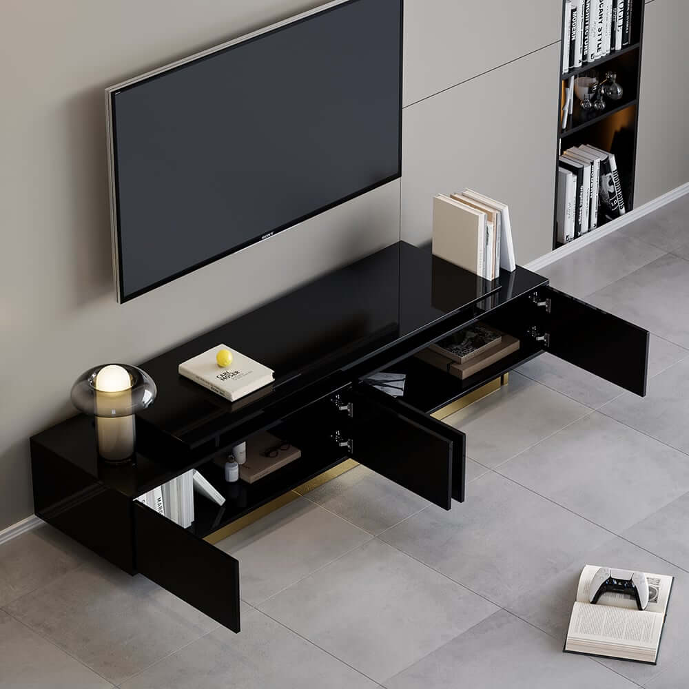 Modern Extendable Stainless Steel TV Stand