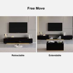 Modern Extendable Stainless Steel TV Stand