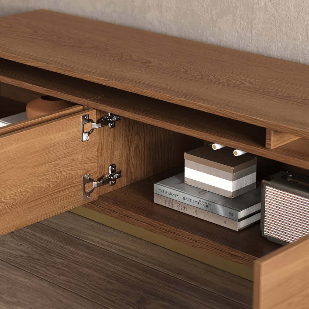 Modern Extendable Stainless Steel TV Stand