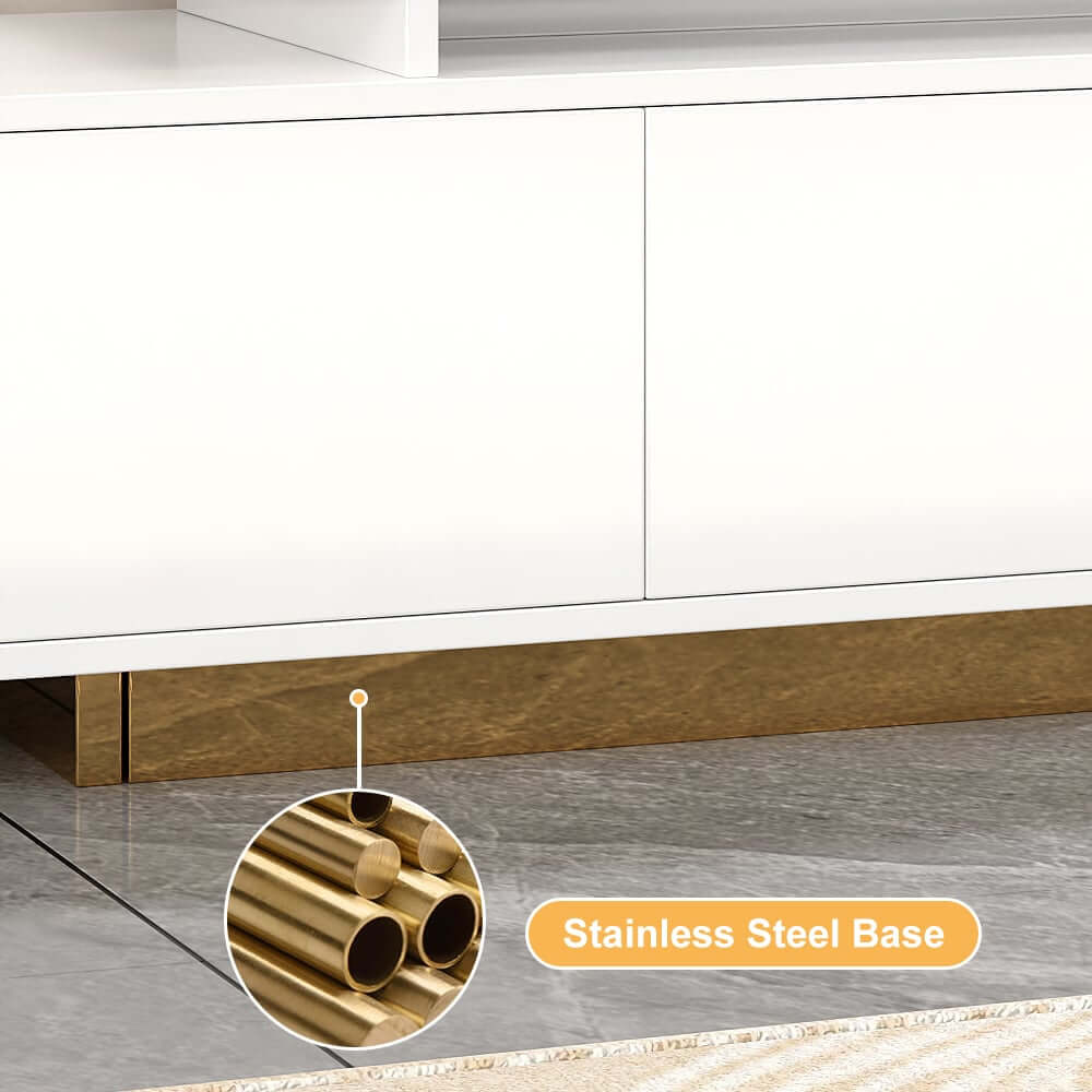 Modern Extendable Stainless Steel TV Stand