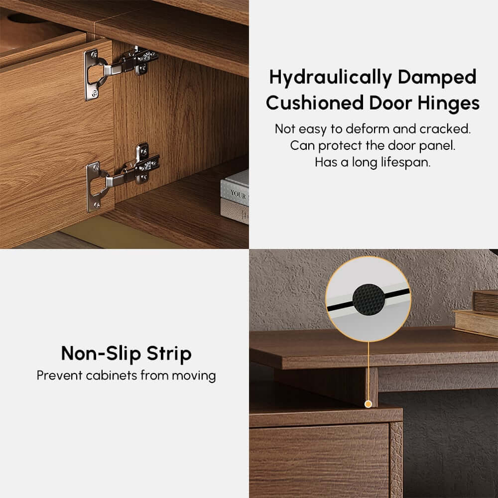 Modern Extendable Stainless Steel TV Stand