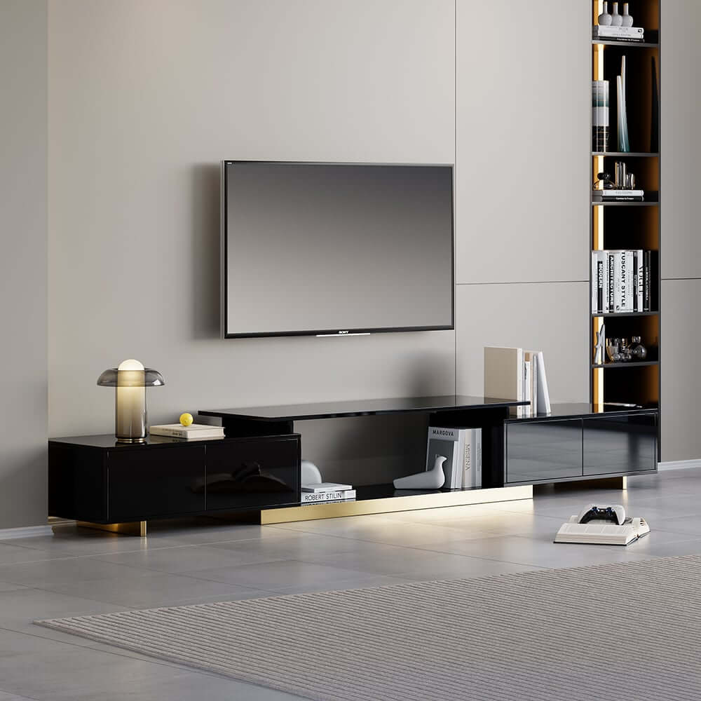 Modern Extendable Stainless Steel TV Stand