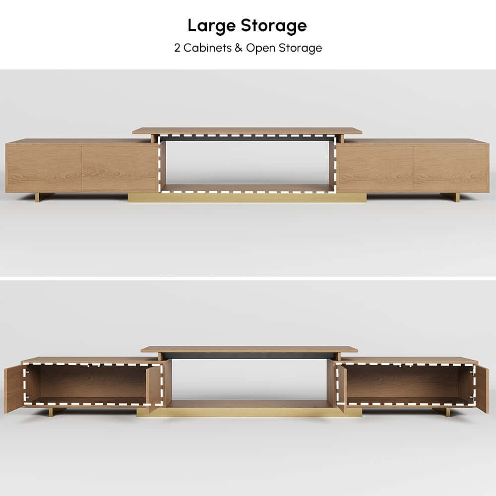 Modern Extendable Stainless Steel TV Stand