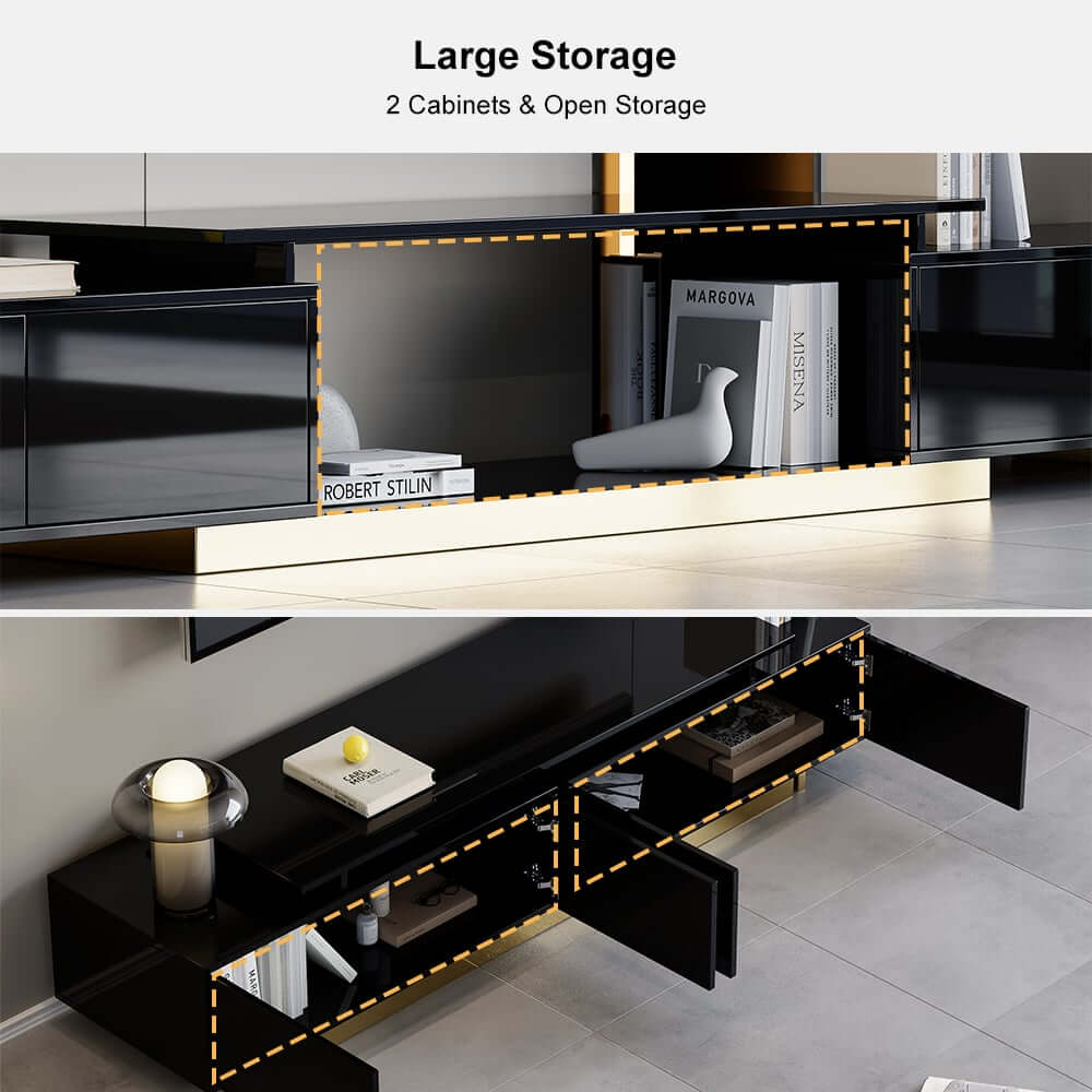 Modern Extendable Stainless Steel TV Stand