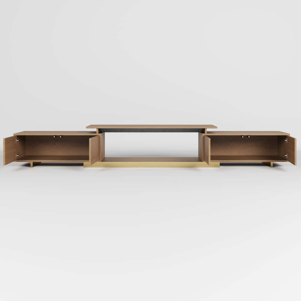 Modern Extendable Stainless Steel TV Stand