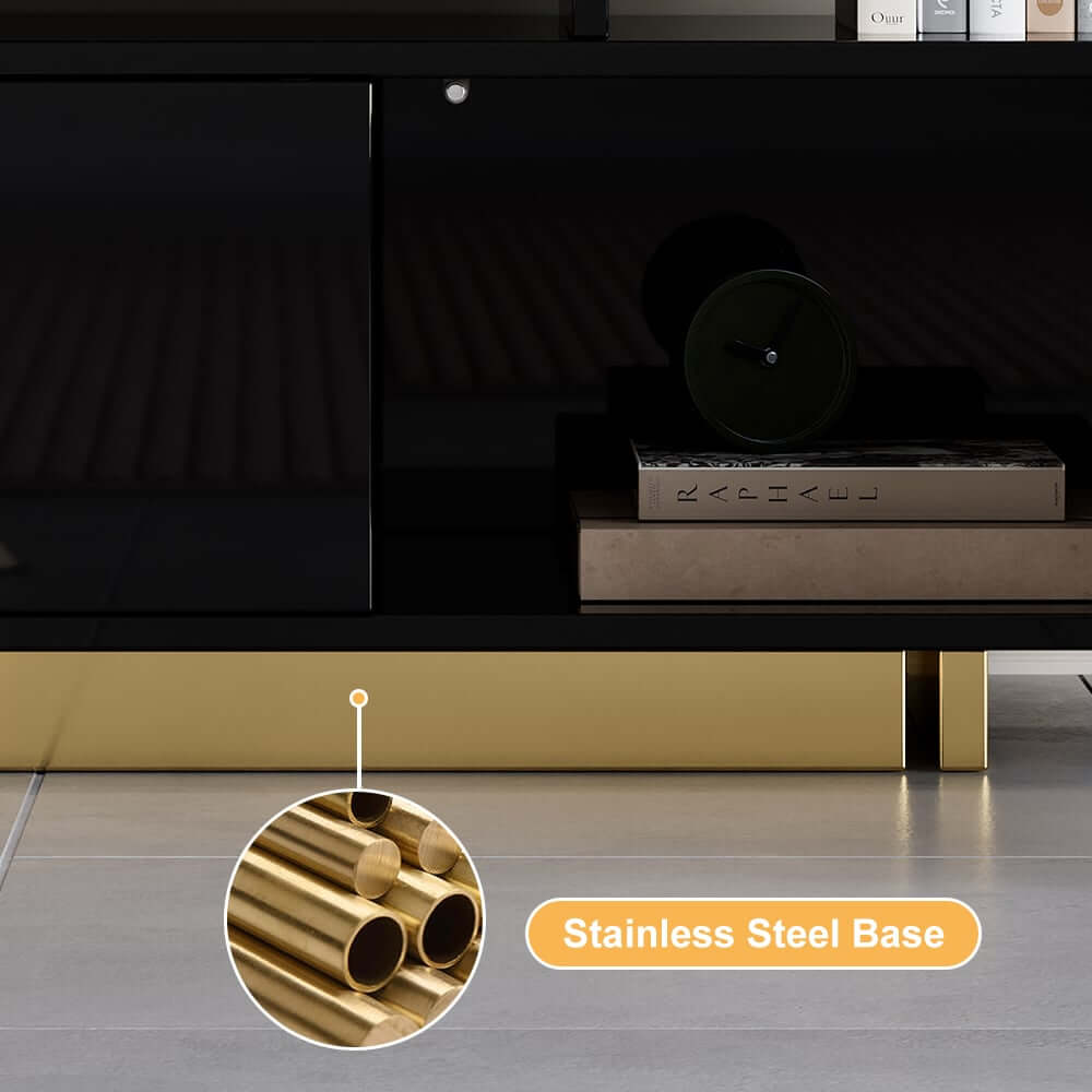Modern Extendable Stainless Steel TV Stand