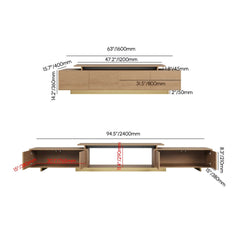 Modern Extendable Stainless Steel TV Stand Dimensions