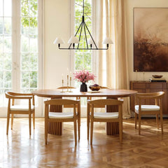 Modern Faux Leather Arm Chair With Ash Wood Frame