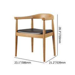 Modern Faux Leather Arm Chair With Ash Wood Frame Dimensions