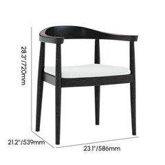 Modern Faux Leather Arm Chair With Ash Wood Frame Dimensions