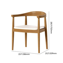 Modern Faux Leather Arm Chair With Ash Wood Frame Dimensions