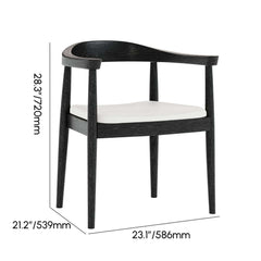 Modern Faux Leather Arm Chair With Ash Wood Frame Dimensions