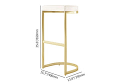 Modern Faux Leather Counter Stool With Gold Legs Dimensions