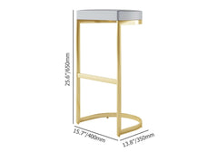 Modern Faux Leather Counter Stool With Gold Legs Dimensions