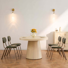 Modern Faux Leather Dining Chairs Set With Metal Legs