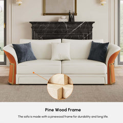 Modern Faux Leather Living Room Set, 3 Pieces, Stainless Steel