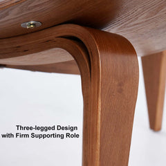 Modern Faux Leather Lounge Chair With Walnut Legs