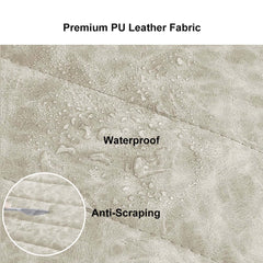 Modern Faux Leather Side Chair Set of 2 - White & Black