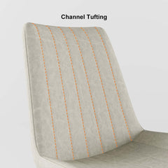 Modern Faux Leather Side Chair Set of 2 - White & Black