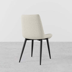 Modern Faux Leather Side Chair Set of 2 - White & Black