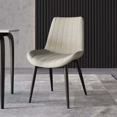 Modern Faux Leather Side Chair Set of 2 - White & Black Main Product Image