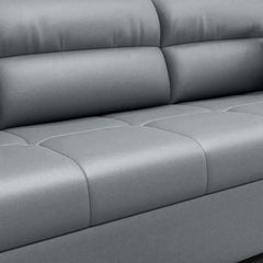 Modern Faux Leather Sofa Bed With Storage And Pillow Arms