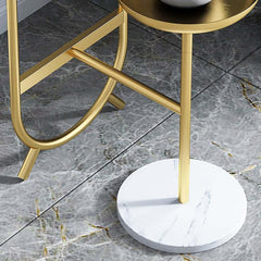 Modern Faux Marble and Gold Metal 3-Tier Plant Stand