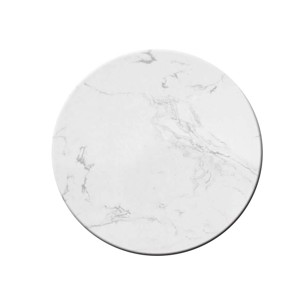 Modern Faux Marble and Gold Metal 3-Tier Round Ladder Plant Stand