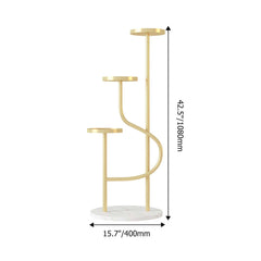 Modern Faux Marble and Gold Metal 3-Tier Round Ladder Plant Stand Dimensions
