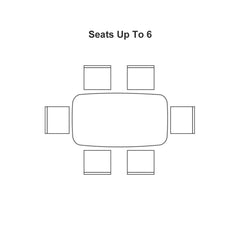 Modern Faux Marble Dining Table, Double Pedestal, 6 Seats