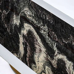 Modern Faux Marble Dining Table For 6 With Gold Base