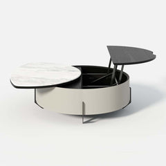 Modern Faux Marble Lift-Top Coffee Table With Storage
