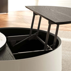 Modern Faux Marble Lift-Top Coffee Table With Storage