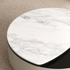 Modern Faux Marble Lift-Top Coffee Table With Storage