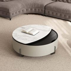 Modern Faux Marble Lift-Top Coffee Table With Storage