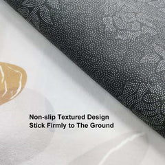 Modern Faux Wool Geometric Bath Rug Set in Multi-Color Abstract Design