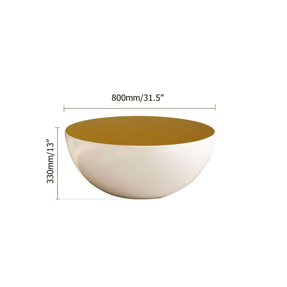 Modern Fiberglass Round Coffee Table Set, No Assembly Dimensions