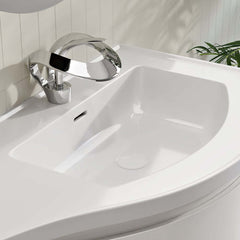 Modern Floating Bathroom Vanity with Integrated Stone Resin Sink