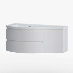 Modern Floating Bathroom Vanity with Integrated Stone Resin Sink