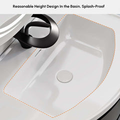 Modern Floating Bathroom Vanity with Integrated Stone Resin Sink