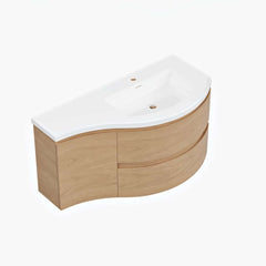 Modern Floating Bathroom Vanity with Integrated Stone Resin Sink