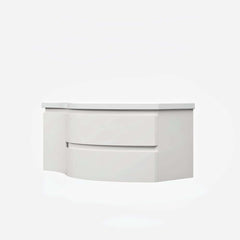 Modern Floating Bathroom Vanity with Integrated Stone Resin Sink