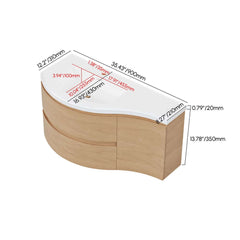 Modern Floating Bathroom Vanity with Integrated Stone Resin Sink Dimensions